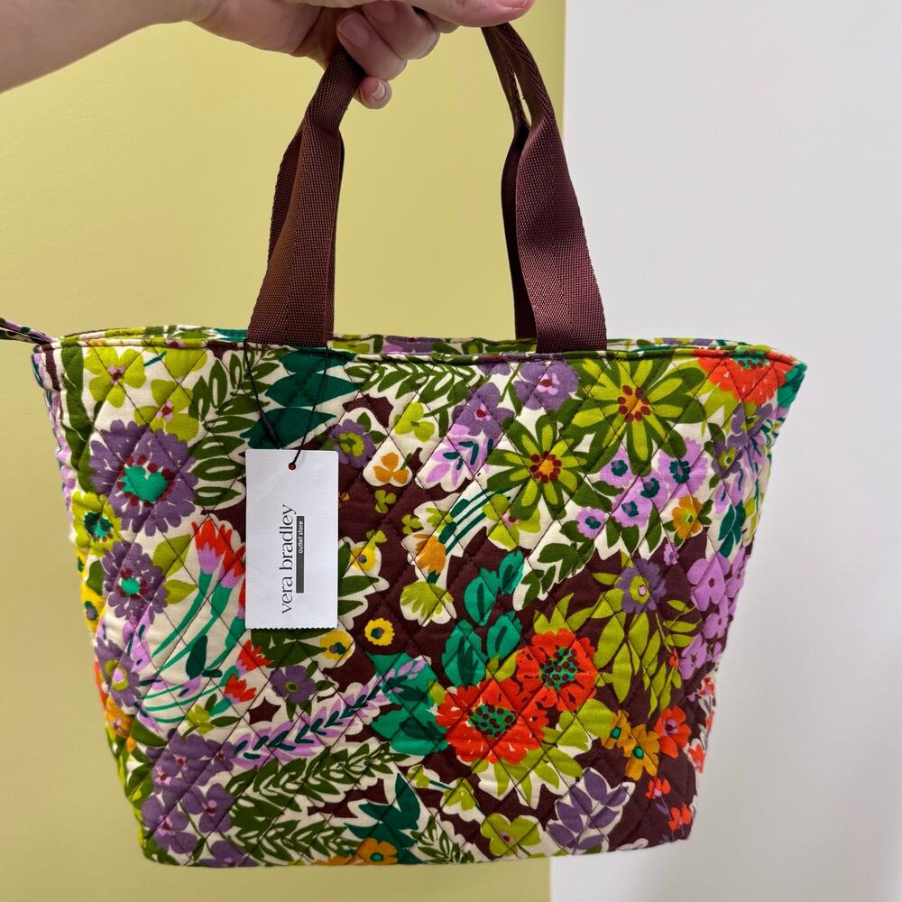 Vera Bradley Evening Garden Lunch Tote Insulated Wipeable Interior Floral NEW